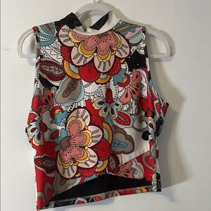 Floral Sleeveless Top - Multicolor